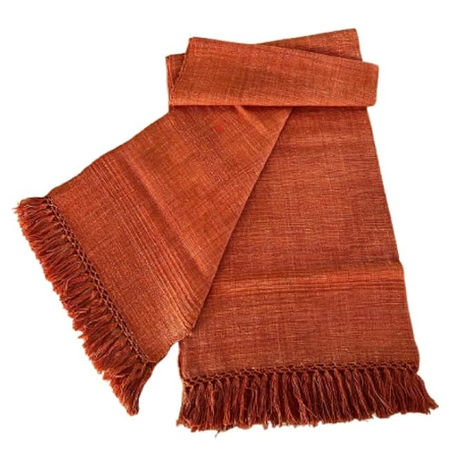 Eri Weave Hand Woven Organically Dyed Eri Silk Stole Plain (Pre- Order)