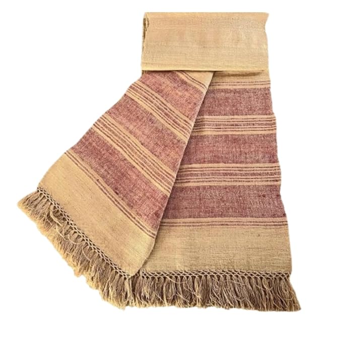 Handwoven Eri Silk Stole – Soft, Sustainable & Elegantly Striped For Women