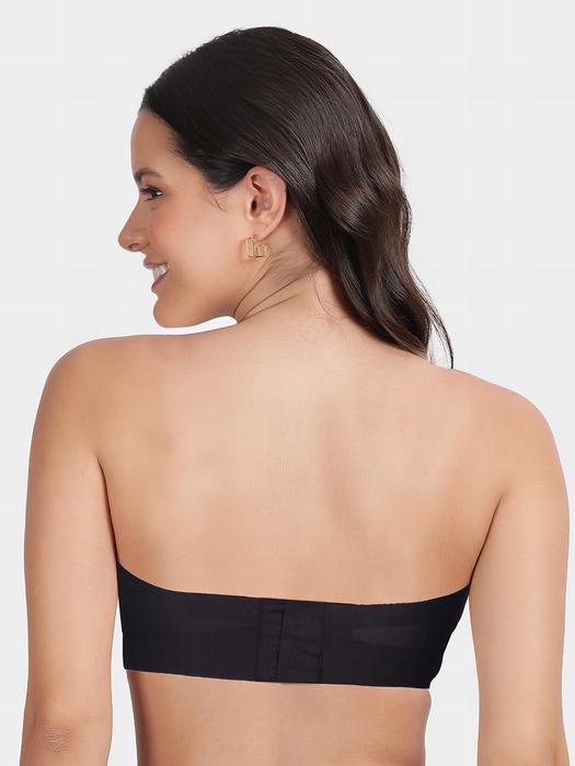 Shyle Black Bean Strapless Seamless Bra – Invisible Fit, Unshakable Confidence