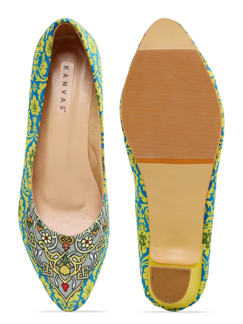 Kanvas Mughal Fresco-Inspired Heels – A Step into Royalty