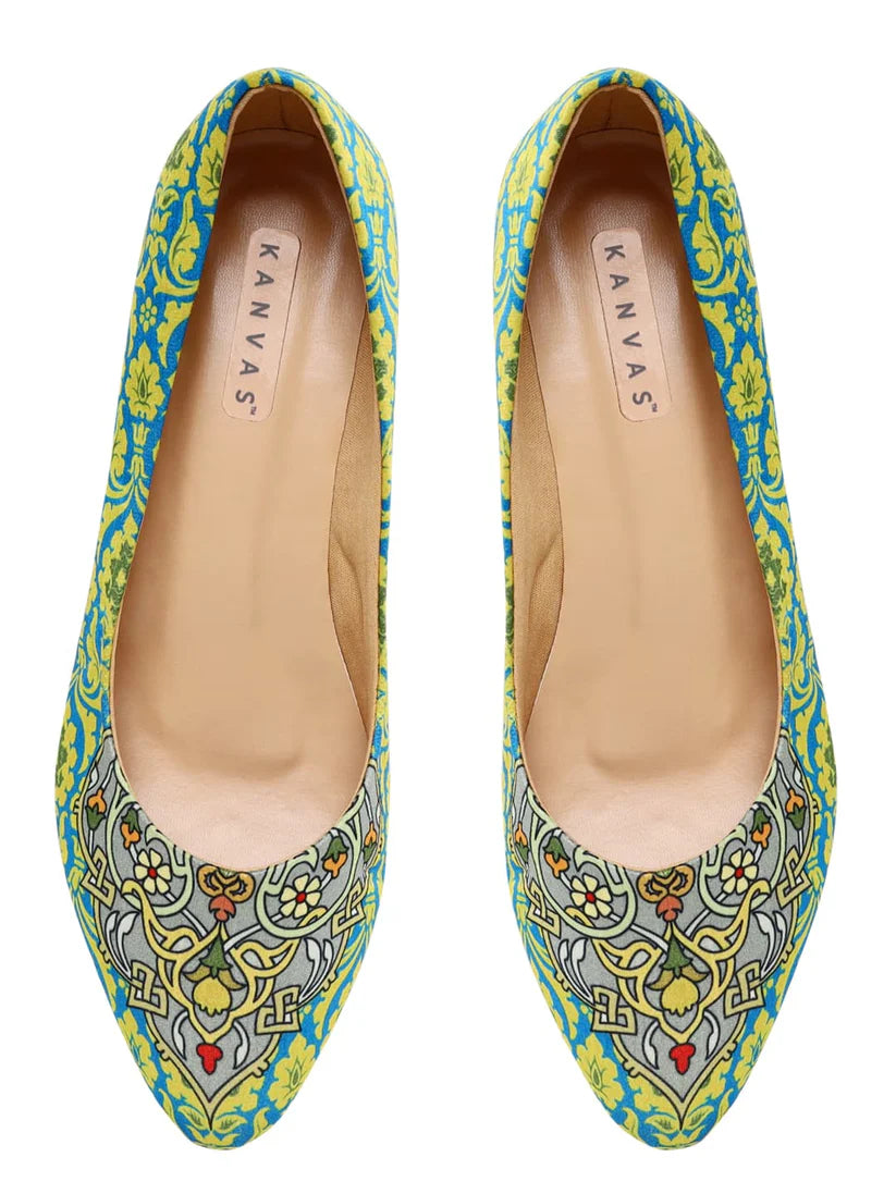 Kanvas Mughal Fresco-Inspired Heels – A Step into Royalty