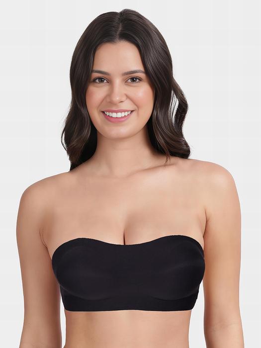 Shyle Black Bean Strapless Seamless Bra – Invisible Fit, Unshakable Confidence