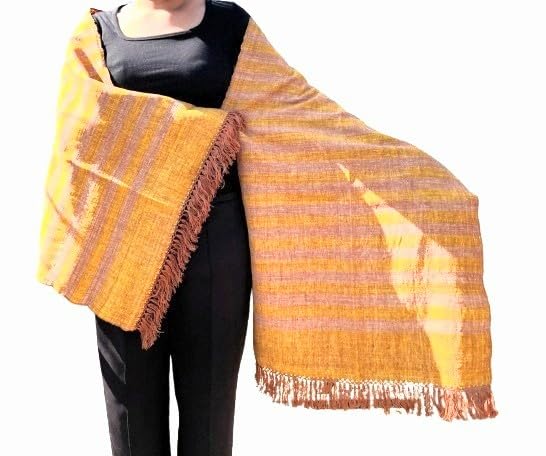 Handwoven Eri Silk Stole – Soft, Sustainable & Elegantly Striped For Women