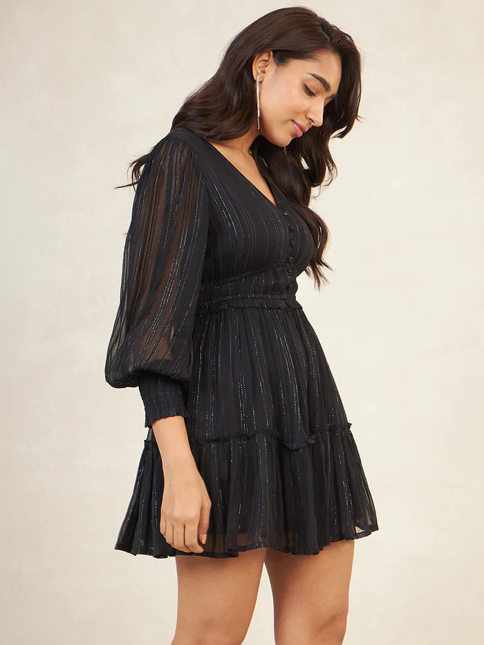 Chic & Flirty: The Smocked Tiered Mini Dress