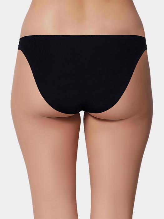 Susie Black Beauty Solid Seamless Bikini Panty – Low Waist, Invisible Fit