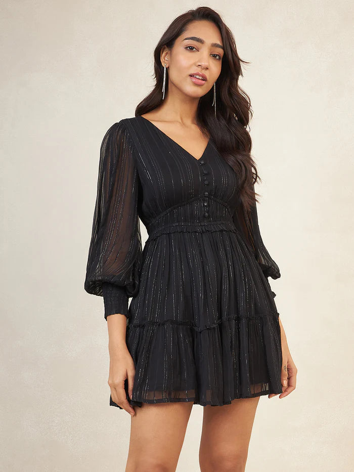 Chic & Flirty: The Smocked Tiered Mini Dress