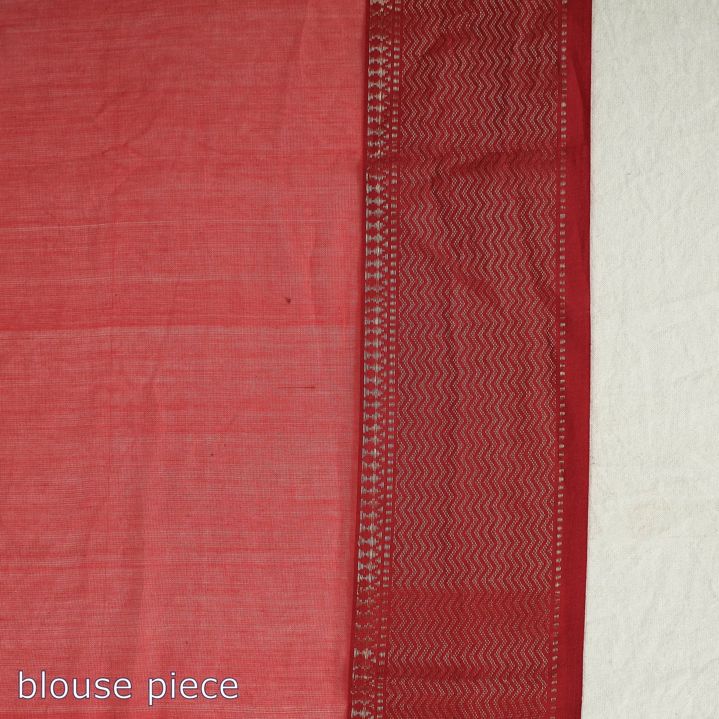 Traditional Red Chanderi Silk Handloom Saree With Zari Border & Buti