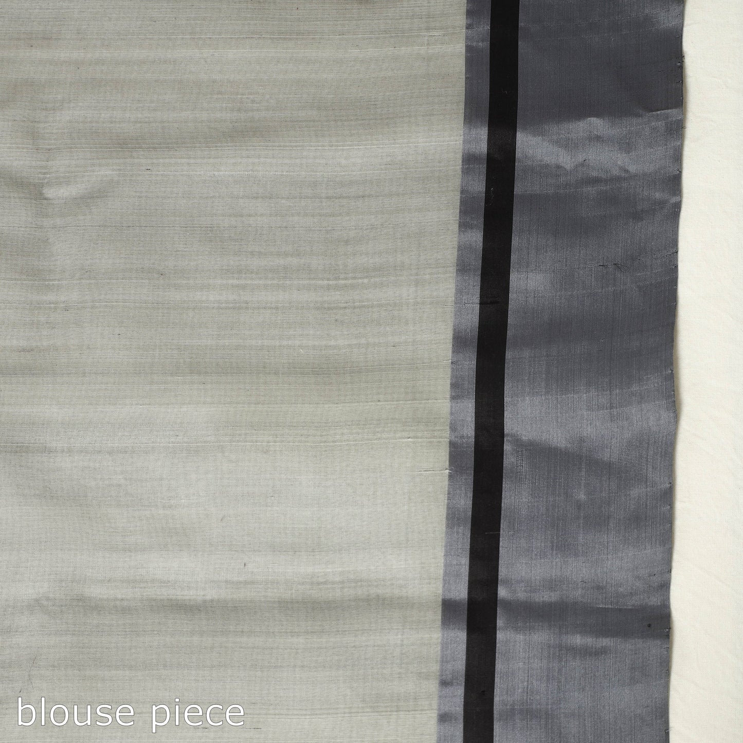 Traditional Grey Chanderi Katan Silk Handloom Saree