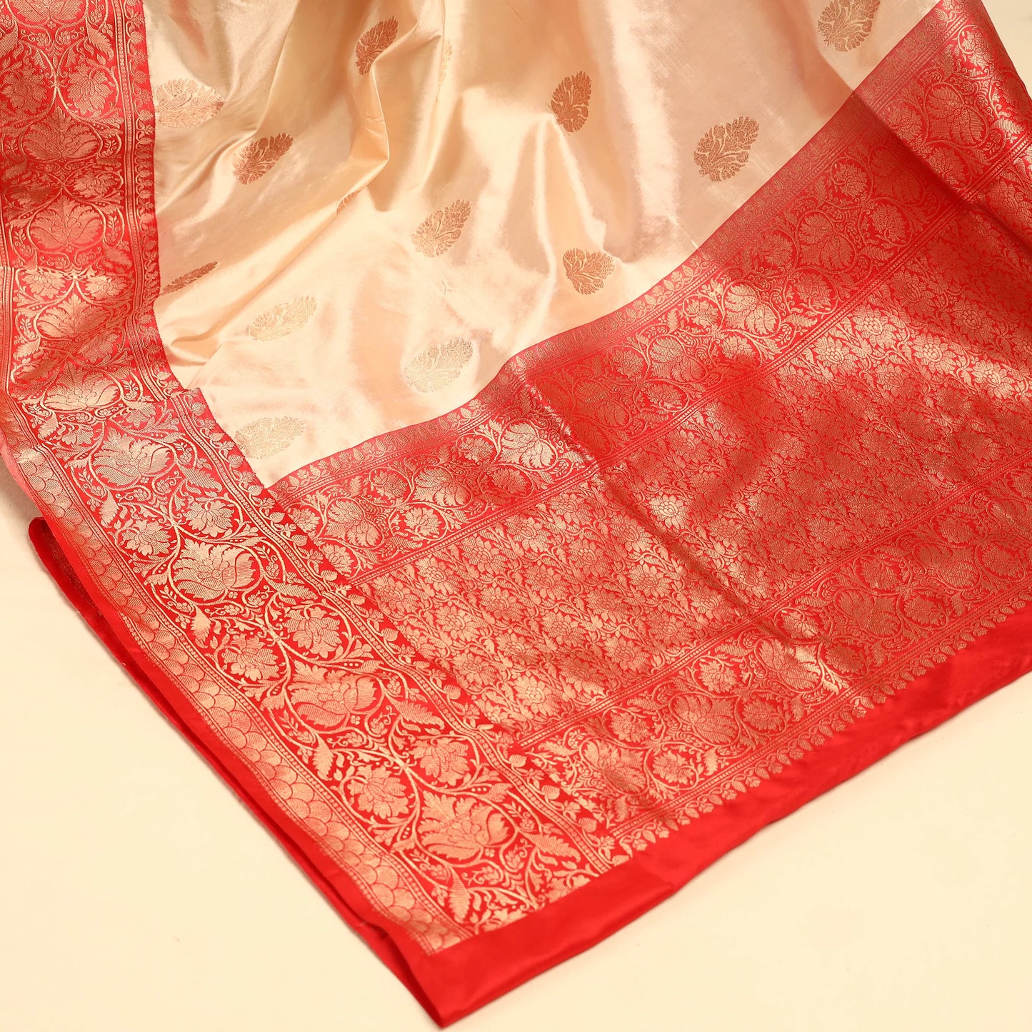 Banarasi Pure Katan Silk Handloom Saree with Kaduwa Zari Buti