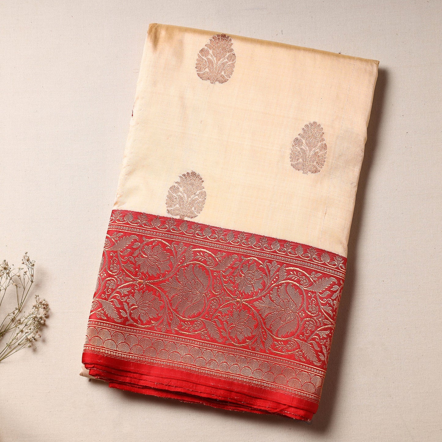 Banarasi Pure Katan Silk Handloom Saree with Kaduwa Zari Buti