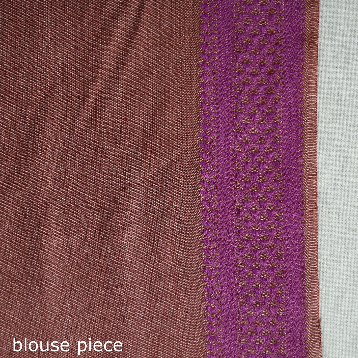 Brown Vidarbha Bamboo Tussar Cotton Dobby Border Handloom Saree