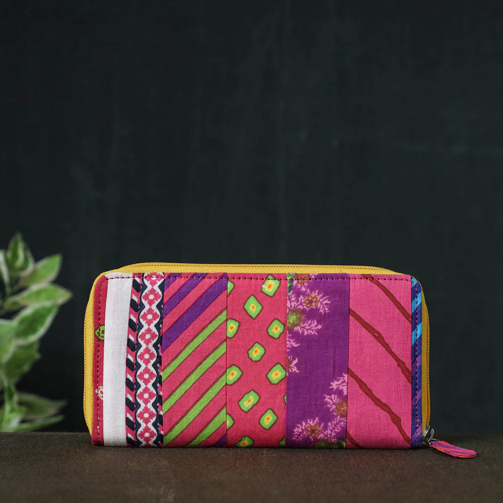 Handcrafted Multicolor Cotton Fabric Clutch Wallet