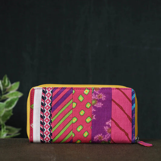 Handcrafted Multicolor Cotton Fabric Clutch Wallet