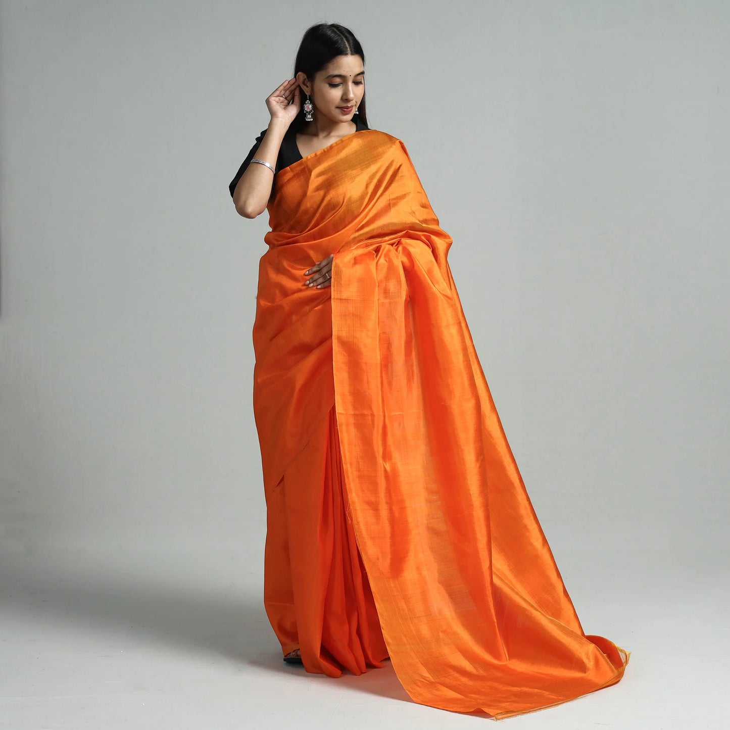 Bishnupuri Kalakshetra Katan Pure Silk Handloom Saree