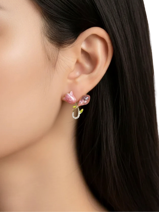 Elegant Floral Charm Earring by Plumvera World