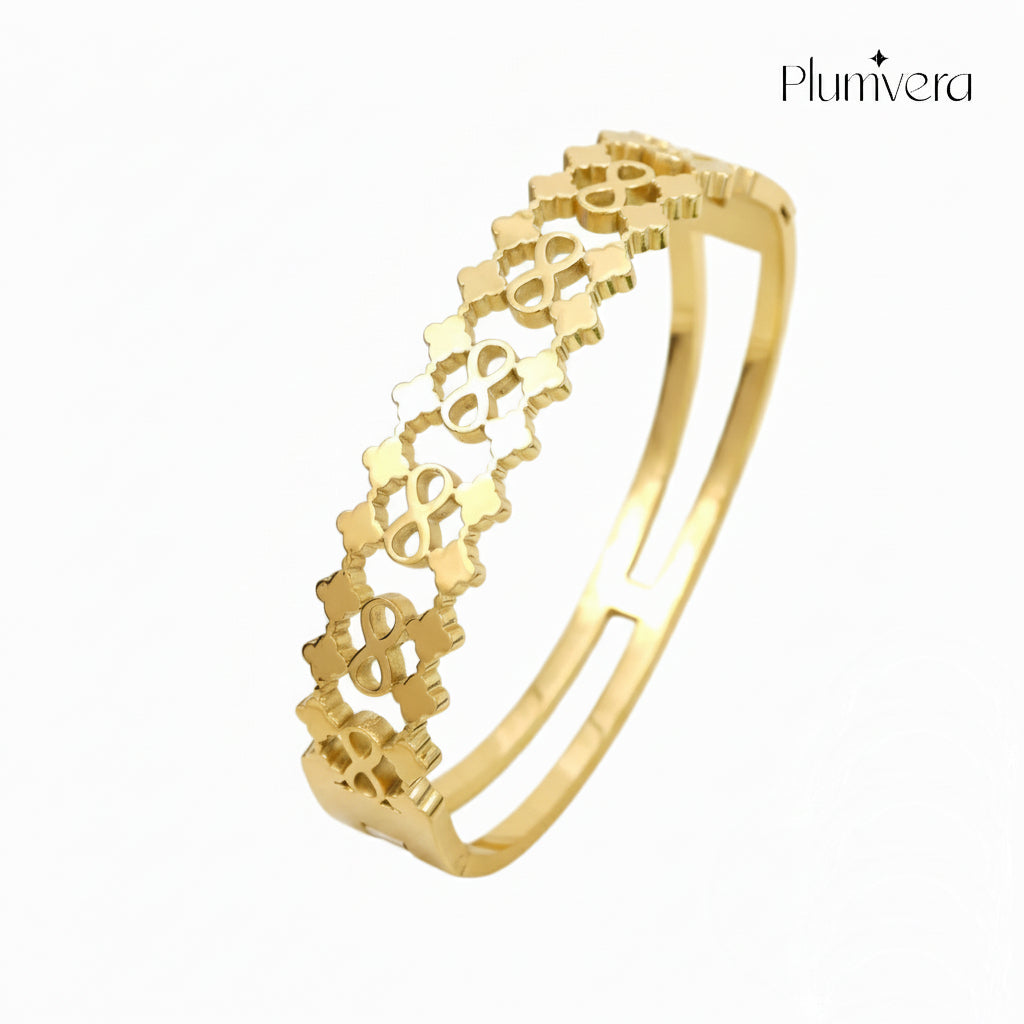 Plumvera Gold Plated Stainless Steel Kada (S4)