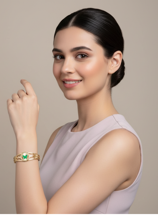 Plumvera World’s Stainless Steel Butterfly Kada